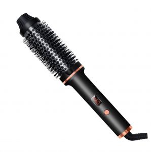 Brosse À Boucler Chauffante En Céramique Tourmaline Ionique, Peigne Volumateur À Chauffage Rapide, Double Tension, Idéale Pour Les Voyages. - Neuf