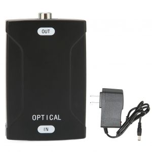 Convertisseur audio optique vers coaxial, convertisseur coaxial haute definition 24 bits pour home cinema, prise Dolby Digital 100-240 VUS, fibre vers coaxial - Neuf