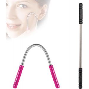 Lot De 2 Outils De Beaut&eacute; Multifonctions Pour &Eacute;pilation Rapide Et Efficace Pour Homme Ou Femme (Noir, Rose Rouge) - Neuf