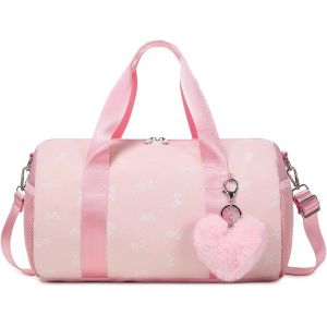 acdsgd-Sac de Sport Enfant Fille Sac &agrave; Main Enfant Sac de Piscine Fille Sac &agrave; Bandouli&egrave;re Papillon Rose - Neuf