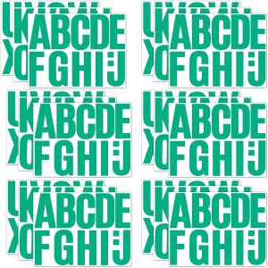 18 Feuilles D'autocollants Lettres Majuscules, Autocollants Alphabet Imperméables De 10,16cm Lettres De Scrapbooking Autocollants Alphabet En Vinyle Pour Extérieur Décoration (Vert) - Neuf