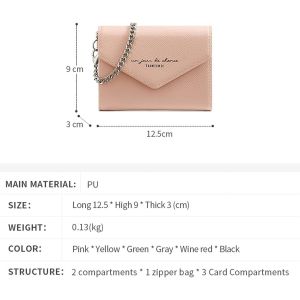 Porte-Monnaie Femme Portefeuilles De F&ecirc;te Pour Femmes &Agrave; Fermeture &Eacute;clair Courts Portefeuilles &Agrave; Fermeture &Eacute;clair Pochette En Cuir Sac De T&eacute;l&eacute;phone Porte-Monnaie Femme Porte Carte De Cr&eacute;dit - Neuf