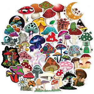 Autocollant Champignons 100 Aesthetic Stickers Hautement Adhésif Et Etanche Vinyle Déco Sticker Bomb Pour Pc Ordinateur Portable Ipad Phone Skate Valise Voyage Frigo Scrapbooking Casque Etc - Neuf