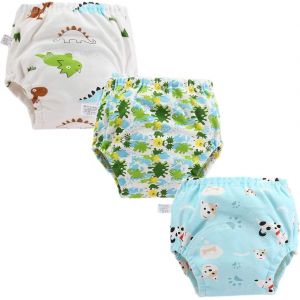 Chenquansarl-3pcs Couche Culottes D'apprentis Lavable Anti-Fuite Pantalon Enfant Fille Garçon - Neuf