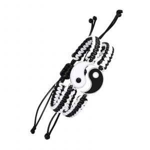 Yin Yang Bracelets Pour Les Couples Et Les Meilleurs Amis - R&eacute;glable &Agrave; La Main Macrame Relation Des Bracelets Pour Les Hommes Et Les Femmes - Neuf