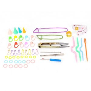 Ensemble D'outils &Agrave; Tricoter Nouveau Kit De Couture En Bo&icirc;te Accessoires Avec Aiguilles Pince &Agrave; &Eacute;piler D&eacute; &Agrave; Coudre Grosses &Eacute;pingles - Neuf