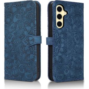JGD-Coque pour Samsung Galaxy S25 FE 5G Etui Protection Housse Premium en Cuir PU [Emplacements Cartes] [Fermeture Magn&eacute;tique] Pochette Flip Portefeuille Case pour Samsung Galaxy S25 FE 5G Bleu - Neuf