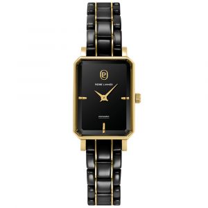 Montre Femme Ariane Dor&eacute; Cadran Noir Bracelet Acier C&eacute;ramique Noir 12 Mm - Neuf