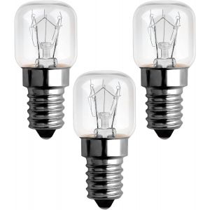 Kalanka-Ampoule Four 300 Degres E14 Dimmable, Ac220v-240v, Ampoule Four E14 T22, 120lm Blanc Chaud 2300k, E14 Petit Culot À Vis Pygmy Lamps Pour Micro-Ondes, Four, Lampe À Sel, 3 Unité - Neuf