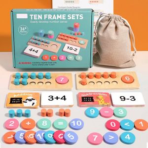 ChenQuanSarl-Montessori Jouet Apprendre A Compter Jeux Educatif Enfants 2 3 4 5 6 Ans,Jeux Montessori Mathématiques,Jouets D'Activité Et De Développement Motricité Fine Pour Enfant 3 4 5 6 Ans Garcon - Neuf