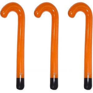 3 Pcs: 87cm Gonflable Canne en Bonbon D&eacute;coration de No&euml;l,Surdimensionn&eacute; Bonbons de Canne D&eacute;corations d'Arbre de No&euml;l(Brun) - Neuf