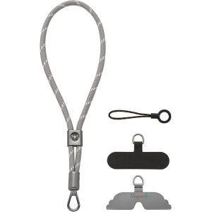 KAL-Lani&egrave;re De T&eacute;l&eacute;phone Portable, &Eacute;lastique R&eacute;glable, Cordon De T&eacute;l&eacute;phone Avec Patch En M&eacute;tal Et Nylon, Cordon De T&eacute;l&eacute;phone Universel Pour Activit&eacute;s De Plein Air (Ours) - Neuf
