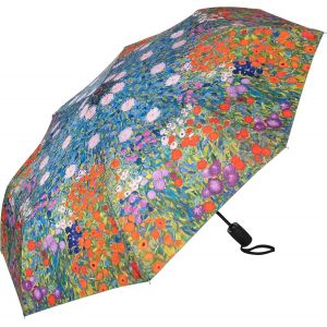 Parapluie De Poche Gustav Klimt Jardin De Ferme Art R&eacute;sistant Au Vent Ouverture-Fermeture Automatique Stable L&eacute;ger Compact - Neuf