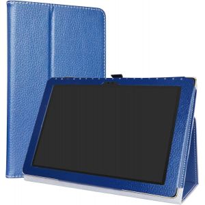 ASUS ZenPad 10 Coque, Slim PU Cuir Etui et Pliable Stand Folio Housse Coque Couverture pour 10.1"" ASUS ZenPad 10 Z301MFL / Z301ML / Z301MF / Z301M Android Tablet,Bleu - Neuf