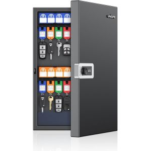 Ulteronixshop-32 Cl&eacute;s Coffre &agrave; Cl&eacute;s, Coffre &agrave; Cl&eacute;s Murale, Armoire &agrave; Cl&eacute;s, Organisateur de Cl&eacute;s pour Voiture avec &Eacute;tag&egrave;res et &Eacute;tiquettes R&eacute;digeables, Bo&icirc;tier de Stockage de Cl&eacute;s de S&eacute;curit&eacute; pour Bure - Neuf
