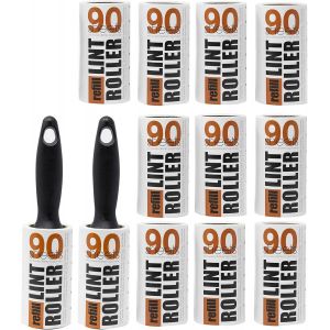 MEVRONISSHOP-Redberry Lot de 1080 Rouleaux Anti-Peluches et Recharge &iquest; 2 poign&eacute;es de Rouleau et 12 Rouleaux de 90 Feuilles &iquest; Moins de 2 Pence par Feuille &iquest; pour enlever Les Peluches, Les Peluches et - Neuf