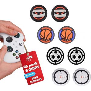 Shiba-Lot De 8 Poignées Ps5 Thématiques | Thumbstick Ps5 | Poignées De Manette Ps5 | Couvercles Joystick Ps4 | Grips Manette Ps4 |[1 - Neuf