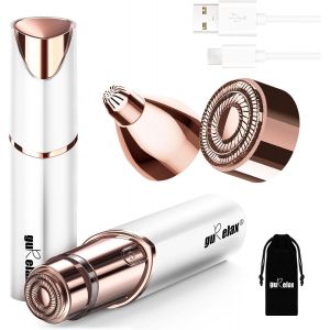 Oayew-Gurelax Face Mini &Eacute;pilateur Facial Pour Femme (Gen 3 Pro), &Eacute;pilateur De Barbe De Luxe Avec Smartlight, Pour Le Visage, Les Sourcils, Les Duvets, Avec 2 T&ecirc;tes De Rechange - Neuf