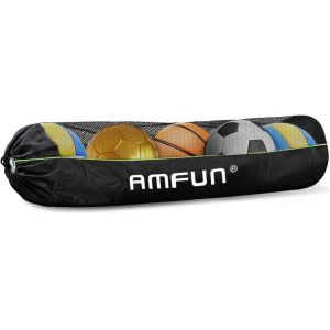 Acdsgd-122x38cm Sac &Agrave; Ballons, Sac De Football Long En Filet En Polyester Pour 5 Balles, Pour Ballon De Basket, Volley-Ball, Football, Rugby (Noir) - Neuf