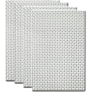 Kalanka-Grillage Anti Rongeur Rigide Et Fin, 4pcs Frille Inox 304 Pour Empêcher Souris Acier Inoxydable 304-20 Mailles - Pour Aérations, Maison, Cuisine, Jardin - 210 X 300 Mm - Neuf