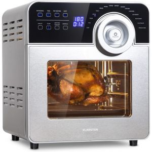 Aerovital Cube Chef - Friteuse Sans Huile, Air Fryer, 1700 W, Technologie Duoheating, Volume De 14L, 16 Programmes, Écran Tactile, Durée Environ 10H, Thermostat 50-220 °C, En Inox (Argent) - Neuf