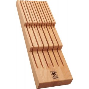 Porte-Couteaux Pour Tiroirs, Insert Pour Tiroirs, Pour 12 Couteaux, 41 X 15,5 X 4,8 Cm, Bois, Marron - Neuf