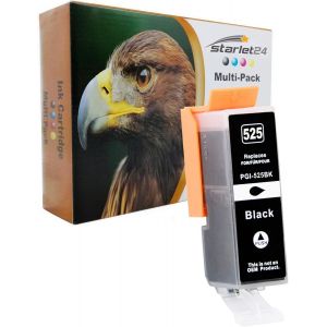 1 Cartouche D'Encre Noire D&C Compatible Avec Canon Pgi-525 Ip4800 Ix6550 Mg5100 Mx710[ENC940619] - Neuf