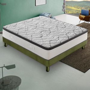 Matelas Mousse 150x190 cm DELUXE - Epaisseur 30 Cm - R&eacute;versible - C&ocirc;t&eacute; &Eacute;t&eacute;/hiver - Neuf