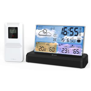 SUBZONAL-Station m&eacute;t&eacute;o ext&eacute;rieure num&eacute;rique sans fil, thermom&egrave;tre &agrave; distance, moniteur d'humidit&eacute; pour la maison, serre, garage, cr&egrave;che, cour, patio, sous-sol - Neuf