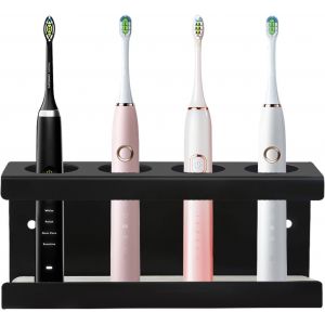 KALANKA-Porte Brosse &agrave; Dents, Support de Brosse &agrave; Dents &Eacute;lectrique, Porte Brosse &agrave; Dents Mural avec 4 Trous &Oslash;35mm Pas de Poin&ccedil;onnage Porte Brosse a Dent Electrique pour Salle de Bain - Neuf