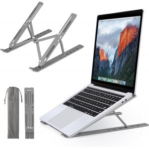 Support Ordinateur Portable,Alliage D'aluminium,Support pour Ordinateur Portable,Réglables en Hauteur sur 6 Niveaux avec MacBook,Lenovo,HP,Autres Laptops Tablettes 10""-15.6"".[K19] - Neuf