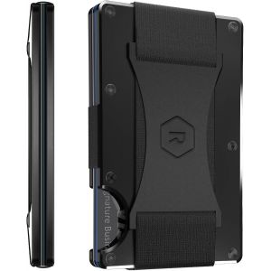 Portefeuilles Pour Hommes - Slim Minimaliste,Poche Avant,Rfid - Portefeuille Porte-Cartes (Noir Royal) - Neuf