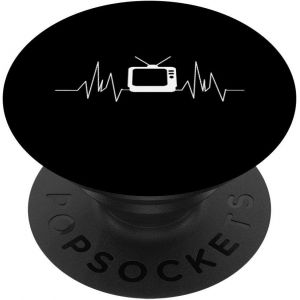 KALANKA-Heartbeat TV T&eacute;l&eacute;vision Heartbeat Pulse Ekg PopSockets PopGrip - Support et Grip pour Smartphone/Tablette avec un Top Interchangeable - Neuf