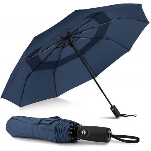 Parapluie Automatique Piant,42 Inch Parapluie Compact R&eacute;sistant au Vent,Umbrella Pliable Solide anti Temp&ecirc;te,Petit Parapluies Noir de Voyage pour Homme et Femme - Neuf