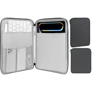 KALANKA-Housse Tablette 9-11"" Compatible avec 11"" iPad Air M3, iPad A16 2025, iPad Pro 11 M4 2024/11"" iPad Air M2 2024/iPad 10e 10,9 2024/iPad Air 5/4 10,9, Galaxy Tab S9/S8/A8/A7 2022, Gris Fonc&eacute; - Neuf