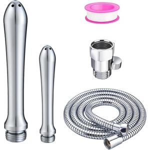 KGABERY-Accessoires De Douche-2 Tête De Douche En Aluminium,Système De Douche Colon,Système De Douche Pour Hommes Et Femmes,Douche Avec Régulateur Et Tuyau - Neuf