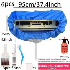 Kit de couverture d'eau de climatisation étanche, nettoyeur avec tuyau d'eau, kit de livres de conditionneur, adapté pour 24000-36000 BaryLarge--6pcs 9000-18000 btu - Neuf