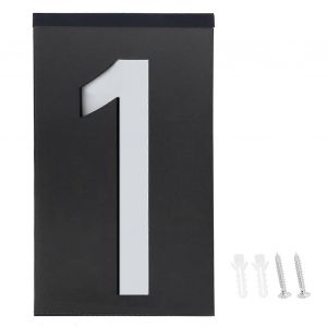 &Eacute;nergie solaire ext&eacute;rieure LED Num&eacute;ro Signe Lumi&egrave;re Maison H&ocirc;tel Magasin Porte Adresse Lumi&egrave;res Plaque (Numro 1 ) - Neuf