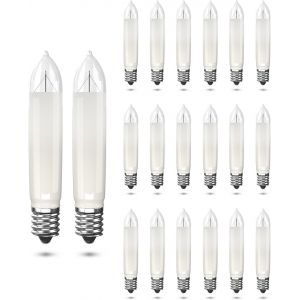 Kaleidoscope-E10 3W 16V, Ampoules De Rechange Bougie E10 Blanc Chaud 2200K Ampoule Bougie Remplacer, Pour Lumières De Fées, Lustre, Arche Lumineuse, Guirlandes De Noël (Lot De 20[Q2896] - Neuf