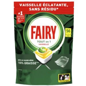Fairy Original CITRON Capsules tout en 1 Lave-vaisselle 56 Doses - Neuf