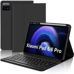 Clavier Pour Xiaomi Pad 6, Coque Clavier Pour Xiaomi Pad 6/6 Pro 11 Pouces, Azerty Clavier Bluetooth Magnétique Détachable Pour Tablette Xiaomi Pad 6/6 Pro 2023, Noir - Neuf