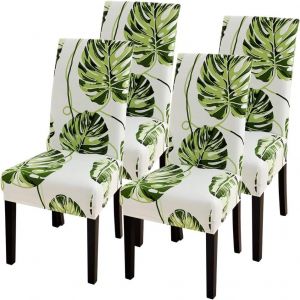 Housse De Chaise Extensible 4 Pièces (Monster), Housse De Chaise De Salle À Manger Moderne - Neuf