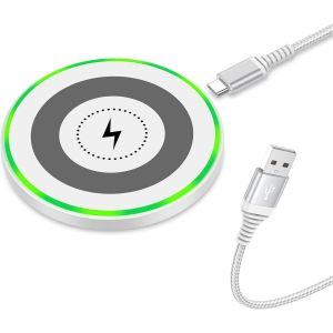 KALANKA-Chargeur sans fil rapide 15 W pour t&eacute;l&eacute;phone portable Samsung Galaxy S25 S24 Ultra S23 FE S22+ S21 S20, iPhone 16 15 14 13 12 11, Google Pixel 9 Pro/8/7/6, LG G8/G7/V60/V50 - Neuf