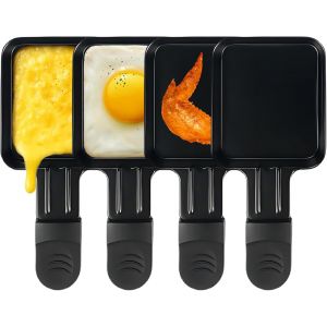 LORANKA-KoveYzao 4-Pack Po&ecirc;les &agrave; Raclette, Rev&ecirc;tement Anti-Adh&eacute;sif Mini Plats &agrave; Fromage, Suppl&eacute;mentaires pour Appareil a Raclette (4-Pack) - Neuf