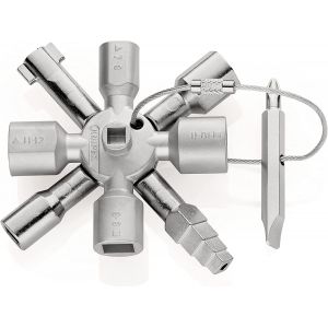 Clé universelle pour armoires de commande pour toutes les armoires et systèmes de fermeture standard (92 mm) 00 11 01 - Neuf