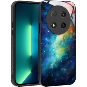 Kal-Coque Pour Honor Magic 7 Lite 5g - Motif Abstrait Artistique Géométrique Arrière Verre Étui, Antichoc Anti-Rayures Antidérapant Housse (Starry Sky) - Neuf