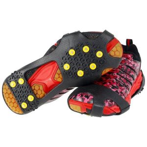 Crampons D'hiver &Agrave; 10 Crampons - Crampons Antid&eacute;rapants Pour Chaussures De Neige Et De Glace - L&eacute;gers Et Faciles &Agrave; Utiliser - Tailles M, L, Xl - Neuf