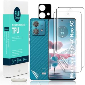 2 Pi&egrave;ce Tpu Protection &Eacute;cran Pour Motorola Edge 40 Neo 5g 6,55""(Pas Pour Motorola Edge 40 5g/40 Pro 5g)Film Souple Flexible,Avec 1 Pi&egrave;ce Protection Cam&eacute;ra,1 Pi&egrave;ce Film Arri&egrave;re,Facile Installer - Neuf