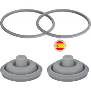 JEXNOVASHOP-Joint d'&eacute;tanch&eacute;it&eacute; pour autocuiseur WMF Perfect Plus - Joint de rechange pour couvercle, valve et poign&eacute;e (&Oslash; 22 cm, 2 unit&eacute;s) - Compatible avec les mod&egrave;les 2,5L &agrave; 8,5L - Neuf