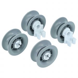 vhbw 4x Roulette pour panier inf&eacute;rieur compatible avec Siemens SE24900/29, SE24900/17, SE24910, SE24910EU lave-vaisselle - Diam&egrave;tre 31 mm - Neuf